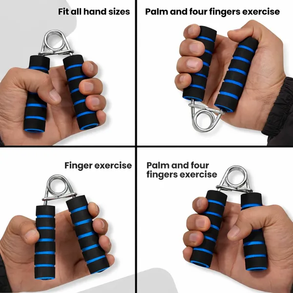 MANOGYAM_Adjustable_Hand_Grip_Strengthener_with_Counter_&_Foam_V-Shape_Gripper_Combo_|_Forearm_Strength_Trainer_for_Men_&_Women_|_Wrist,_Finger_Exercise_Equipment_for_Home_Gym_(Black)