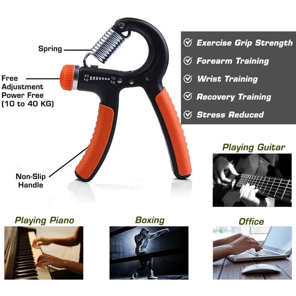 MANOGYAM_Adjustable_Hand_Gripper_10–40kg_with_Pencil_Skipping_Rope_Combo_|_Forearm_Strength_Trainer_&_Cardio_Equipment_|_Grip_Strength_Exerciser_for_Home_Gym_Fitness_(Black_&_Orange)