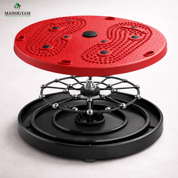 MANOGYAM_Tummy_Twister_Red_–_Waist_Trimmer_&_Body_Toner_|_Fat_Burner_Exercise_Disc_for_Home_Gym_|_Fitness_Accessory_for_Men_&_Women