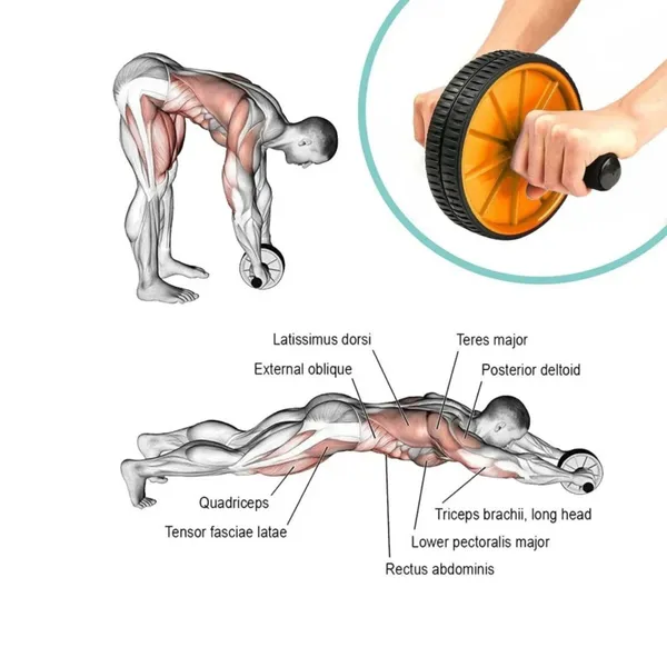 Manogyam_Core_&_Strength_Kit_Dual_Wheel_Ab_Roller_(Yellow)_with_Heavy-Duty_Double_Resistance_Tube_(Black)_-_Home_Gym_Equipment_for_Abs,_Core,_Arms_&_Full_Body_Workout