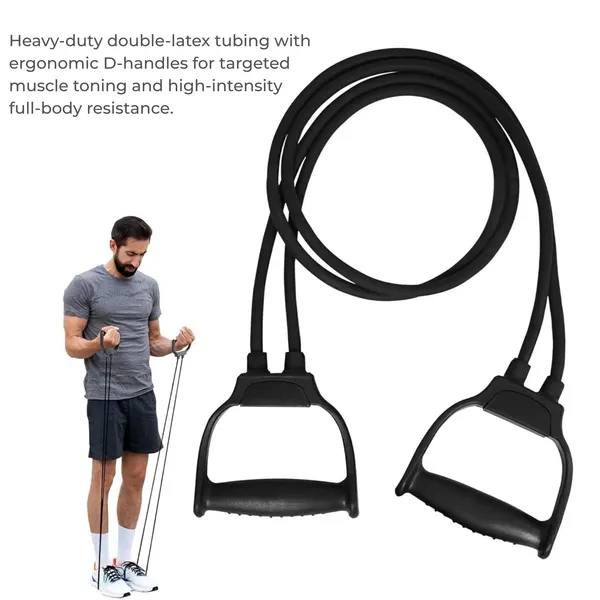 Manogyam_Fitness_Duo_Adjustable_Hand_Gripper_with_Counter_&_Double_Resistance_Tube_Set_-_Home_Gym_Strength_Trainer_for_Grip,_Arms,_Chest_&_Full_Body_Workout_(Black)