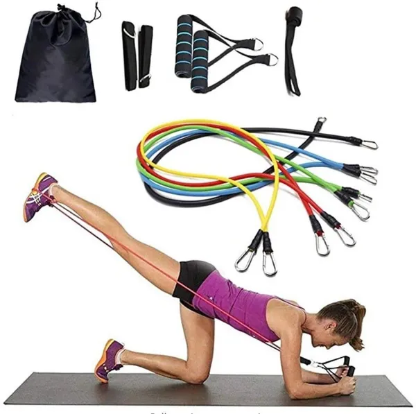 Manogyam_11_Pc_Latex_Band_Strength_Training_Bands_Tube_Set_For_Fitness_In_Home_Resistance_Tube_(Multicolor)