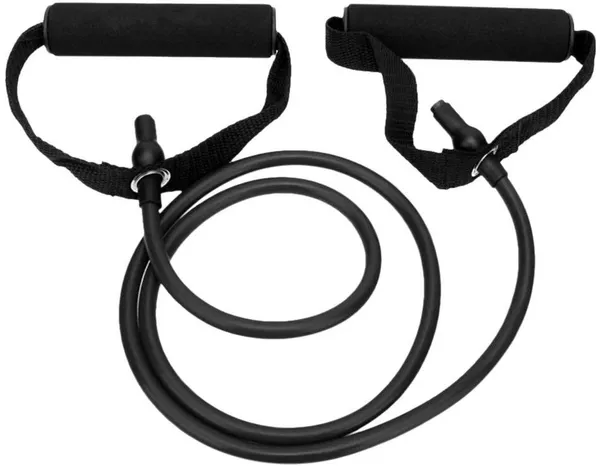 Manogyam_Toning_Tube_With_Foam_Handle_Ideal_For_Physical_Therapy_Muscle_Toning_Resistance_Tube_(Black)