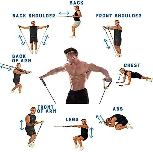 Manogyam_Toning_Tube_With_Foam_Handle_Ideal_For_Physical_Therapy_Muscle_Toning_Resistance_Tube_(Black)