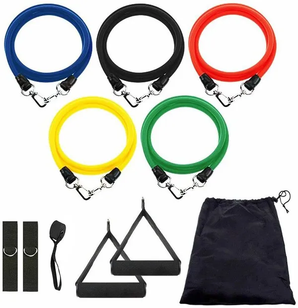 Manogyam_Toning_Tube_Set_With_5_Different_Levels_Workout_For_Exercise,Gym_And_Pilates_Training_Resistance_Tube_(Multicolor)