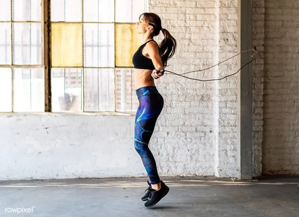 Manogyam_Cardio_Training,Intensive_Workout,Fitness_And_Leisure_Gym,Stamina_Builder_2Pc_Freestyle_Skipping_Rope_(Red,_Blue,_Black,_Length:_275_Cm)