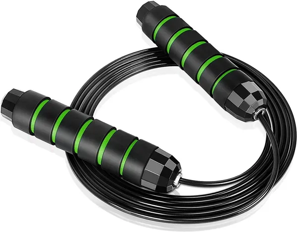 Manogyam_Skipping_Rope_For_Men,_Women_And_Children_-_Jump_Rope_For_Exercise_Workout_Freestyle_Skipping_Rope_(Green,_Length:_280_Cm)