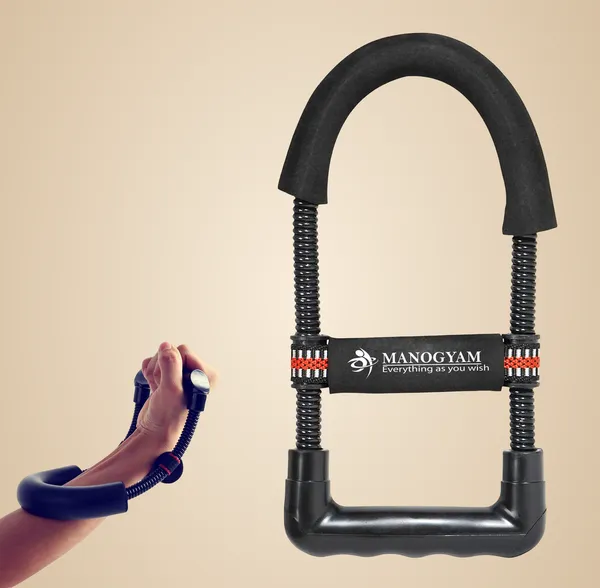 Manogyam_Adjustable_Forearm_Strengthener_Wrist_Exerciser_Hand_Grip/Fitness_Grip_(Black)