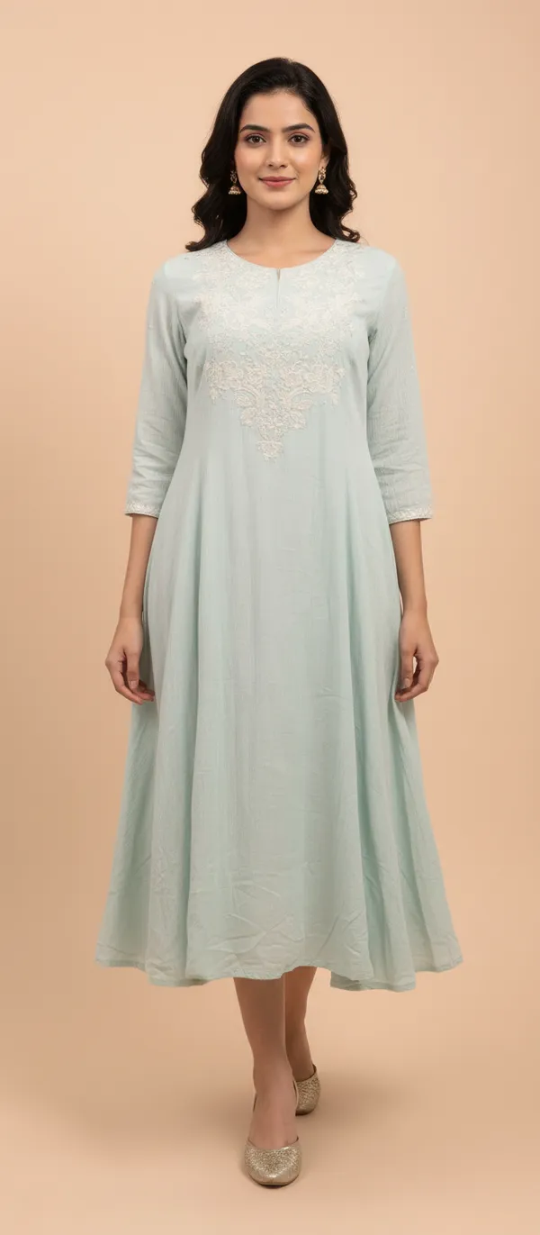 Embroidered_Pure_Georgette_Kurti