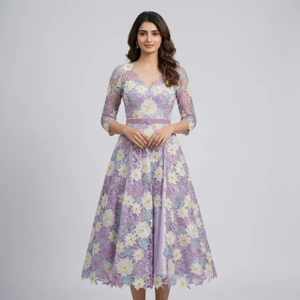 Flower__Embroidered_Purple_Net_Gown