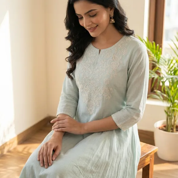 Embroidered_Pure_Georgette_Kurti