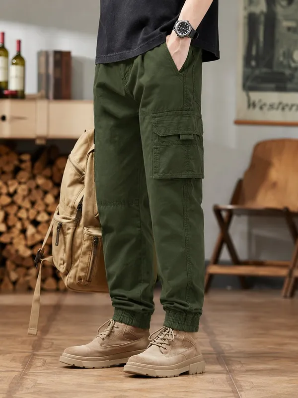Urban_Legends_Men's_6_Pocket_Cargo_Pant_Stretch_Regular_Fit_Dark_Green