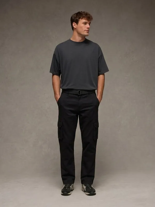Urban_Legends_Men's_6_Pocket_Utility_Cargo_Pant_Stretch_Regular_Fit_Open_Bottom_Black