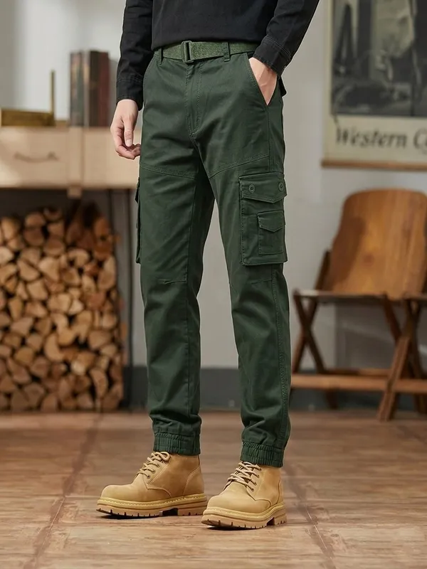 Urban_Legends_Men's_6_Pocket_Cargo_Pant_Stretch_Regular_Fit_Dark_Green