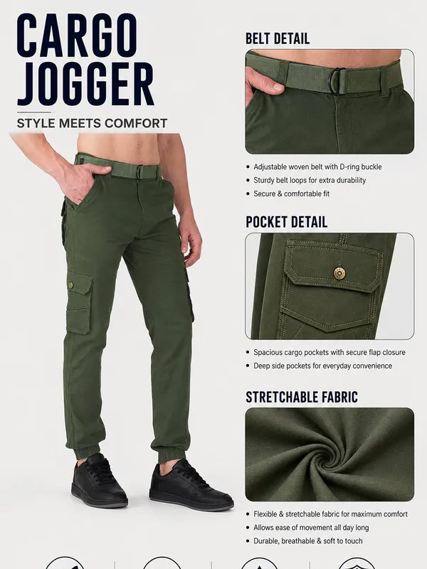 Urban_Legends_Men's_6_Pocket_Motion_Cargo_Pant_Stretch_Regular_Fit_Dark_Green