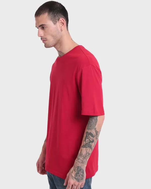 Urban_Legends_Men's_Stylish_Dropped_Shoulder_220_GSM_Oversized_Plain_Tee