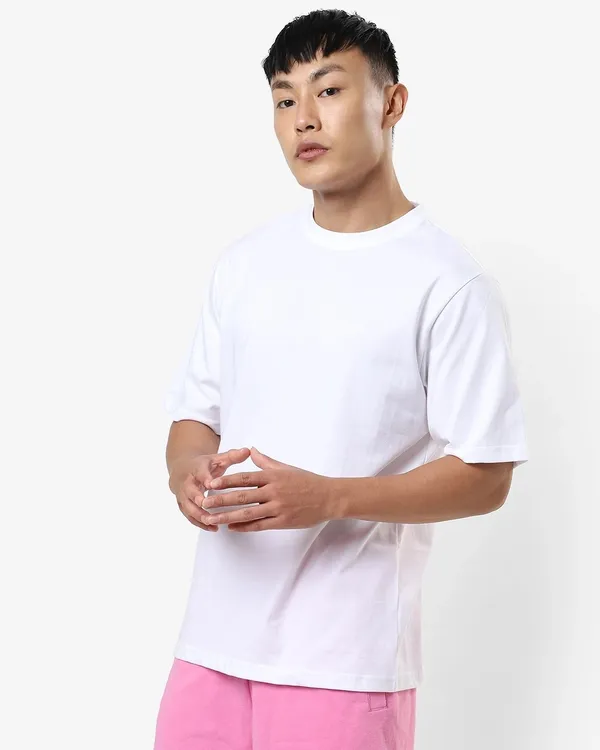 Urban_Legends_Men's_Stylish_Dropped_Shoulder_220_GSM_Oversized_Plain_Tee