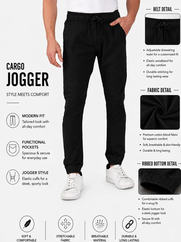 Urban_Legends_Men's_Jogger_Pant_Stretch_Elastic_Waist_Drawstring_Tapered_Fit_Black