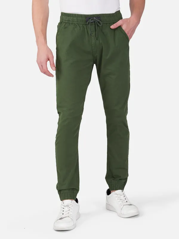Urban_Legends_Men's_Tapered_Pant_Stretch_Elastic_Waist_Drawstring_Dark_Green