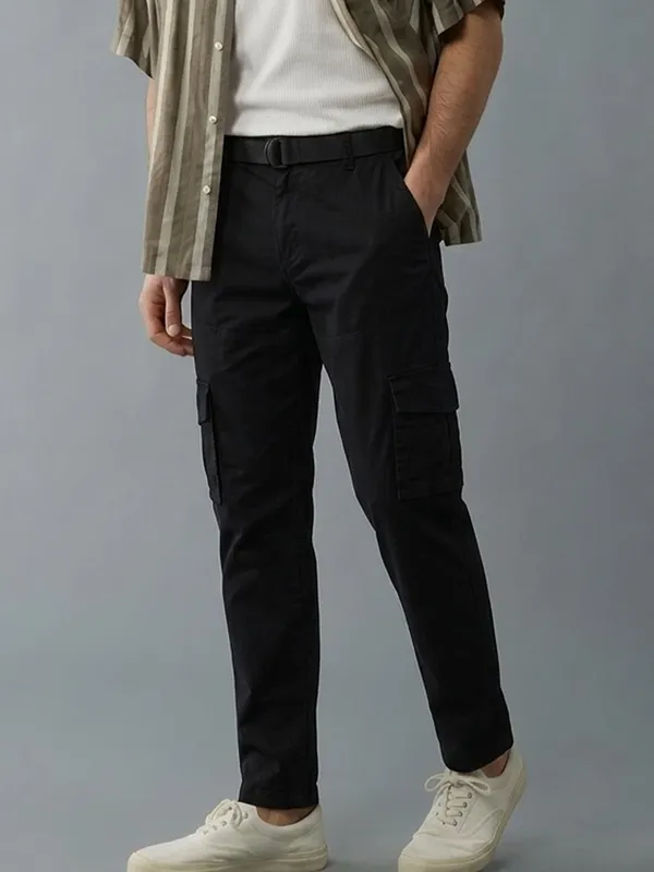Urban_Legends_Men's_Multi_Pocket_Cargo_Pant_Stretchable_Open_Bottom_Black