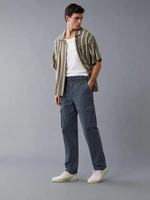 Urban_Legends_Men's_Travel_Cargo_Pant_Stretchable_Regular_Fit_Open_Bottom_Dark_Grey