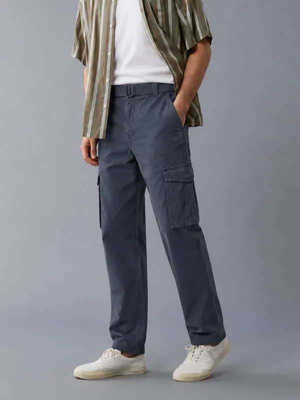 Urban_Legends_Men's_Travel_Cargo_Pant_Stretchable_Regular_Fit_Open_Bottom_Dark_Grey