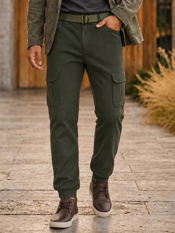 Urban_Legends_Men's_6_Pocket_Rugged_Cargo_Pant_Stretch_Regular_Fit_Dark_Green