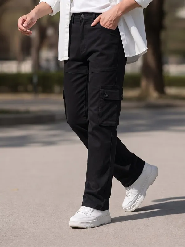 Urban_Legends_Men's_Utility_Cargo_Trouser_Fit_Open_Bottom_Black