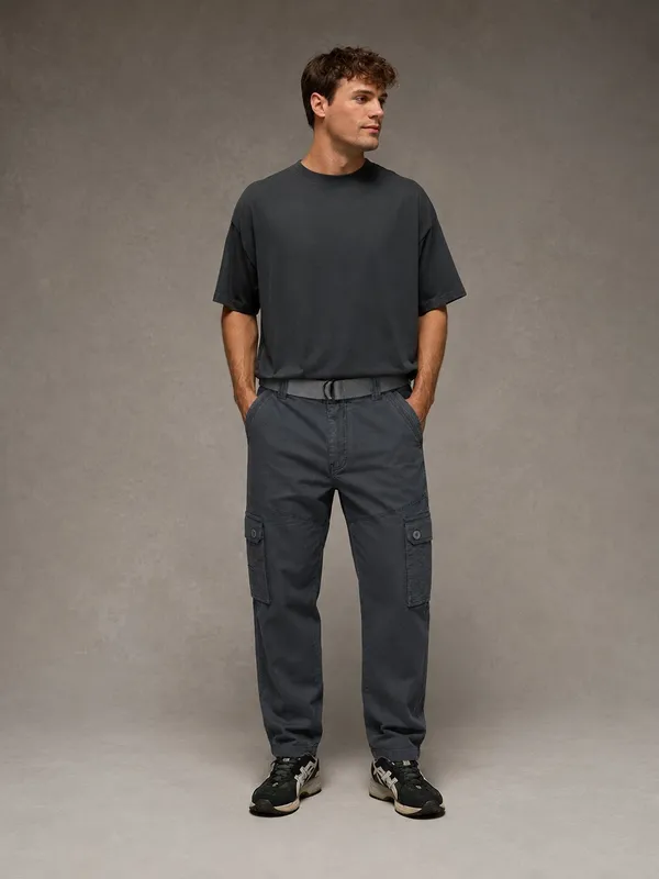 Urban_Legends_Men's_Casual_Cargo_Trouser_Comfort_Fit_Open_Bottom_Dark_Grey