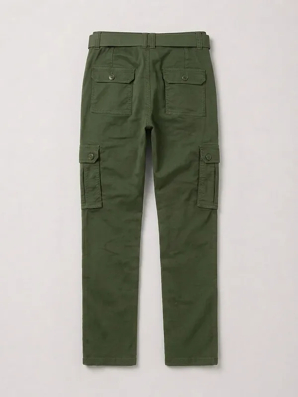 Urban_Legends_Men's_Cargo_Pant_Multi_Pocket_Open_Bottom_Dark_Green