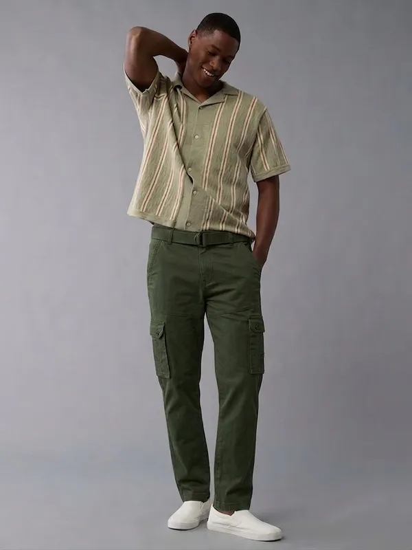 Urban_Legends_Men's_Cargo_Pant_Multi_Pocket_Open_Bottom_Dark_Green