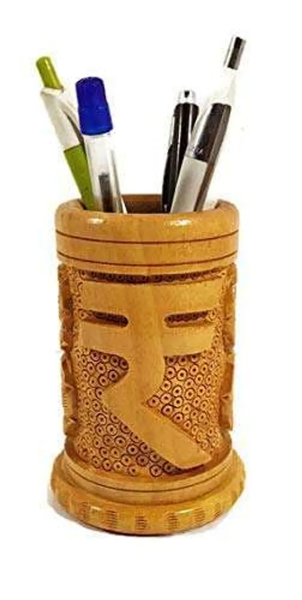 Brown_Wood_Pen_Stand