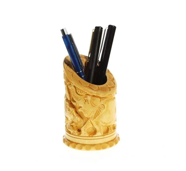 Brown_Wood_Pen_Stand