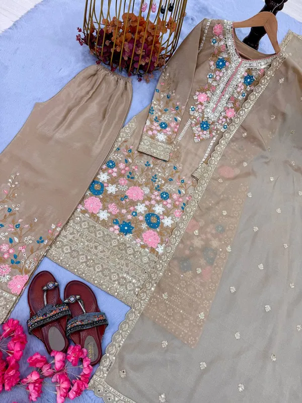 Light_Maroon_Cotton_And_Chinon_Silk_Premium_Sharara_Set_For_Women