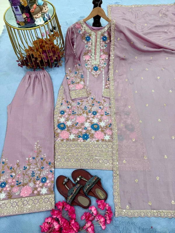 Pink_Cotton_And_Chinon_Silk_Premium_Sharara_Set_For_Women
