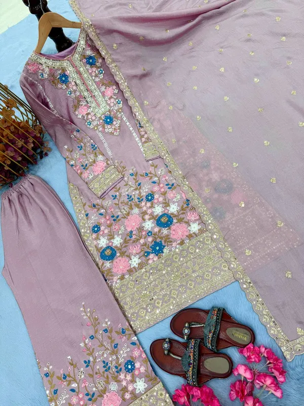 Pink_Cotton_And_Chinon_Silk_Premium_Sharara_Set_For_Women