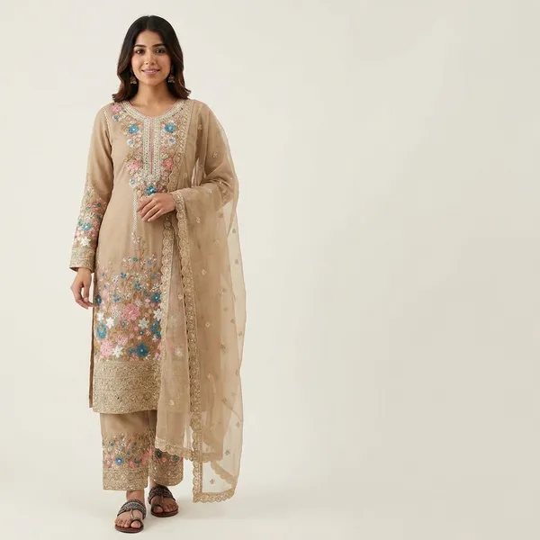 Light_Maroon_Cotton_And_Chinon_Silk_Premium_Sharara_Set_For_Women