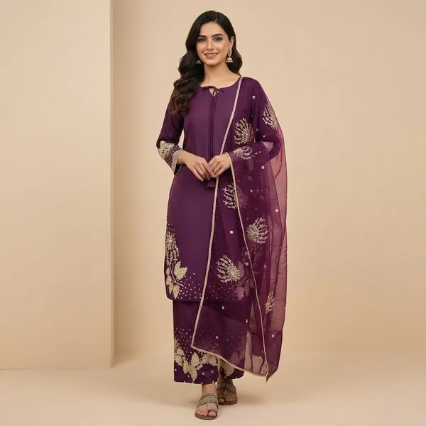 Maroon_Cotton_And_Natural_Crepe_Premium_Sharara_Set_For_Women