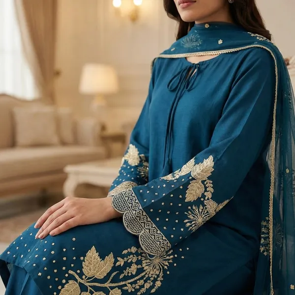 Light_Blue_Natural_Crepe_And_Cotton_Premium_Sharara_Set_For_Women
