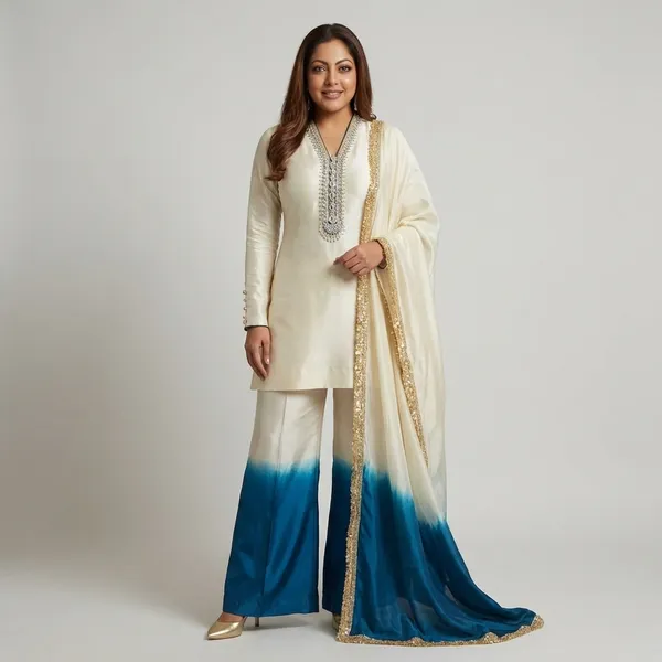 White_Roman_Glass_Silk_And_Cotton_Premium_Sharara_Set_For_Women