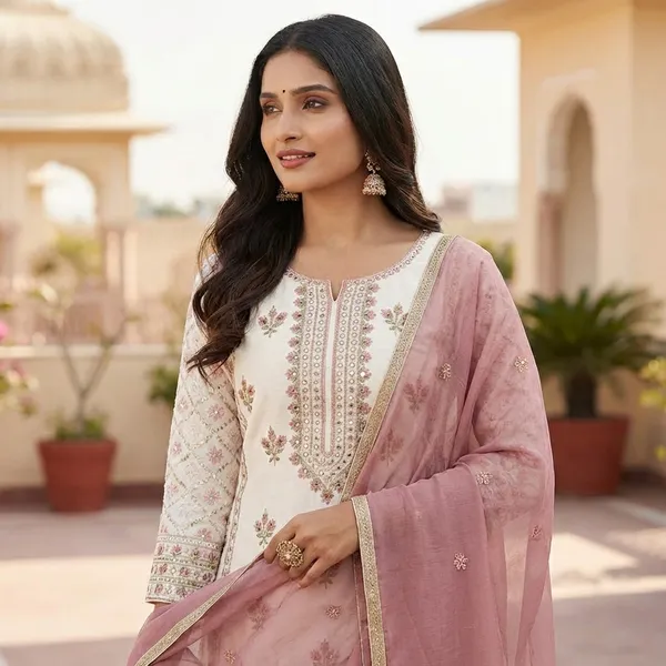 Pink_And_White_Cotton_And_Silk_Premium_Sharara_Set_For_Women