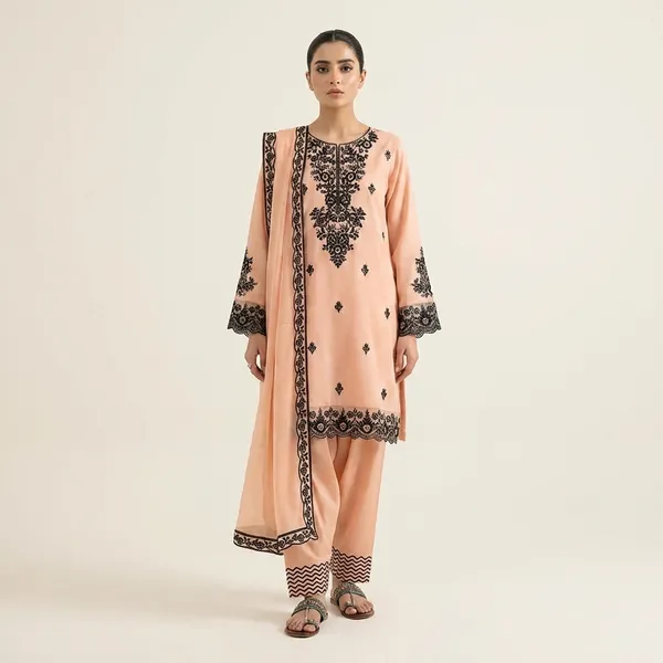 Cream_And_Black_Rayon_Cotton_Premium_Sharara_Set_For_Women