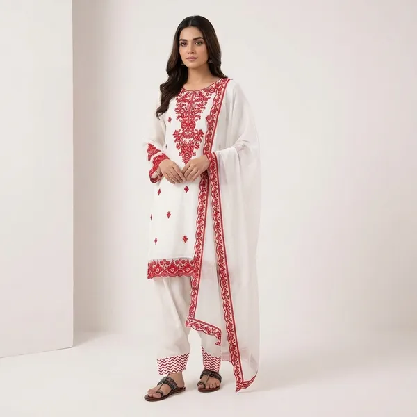 Red_And_White_Rayon_Cotton_Premium_Sharara_Set_For_Women