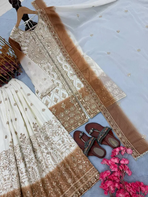 White_Cotton_And_Georgette_Premium_Sharara_Set_For_Women
