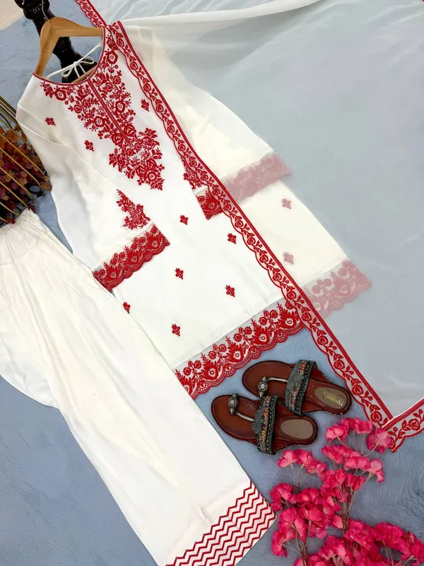Red_And_White_Rayon_Cotton_Premium_Sharara_Set_For_Women