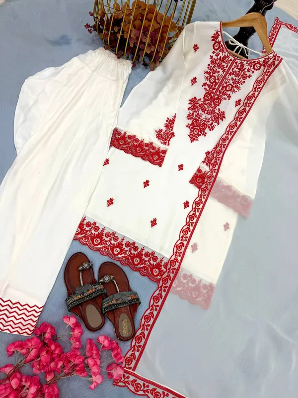 Red_And_White_Rayon_Cotton_Premium_Sharara_Set_For_Women