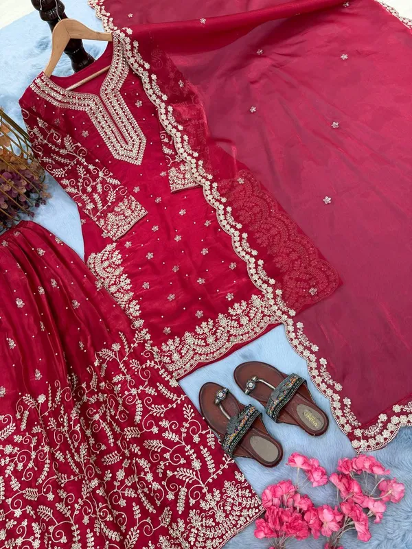 Red_Cotton_And_Silk_Premium_Sharara_Set_For_Women