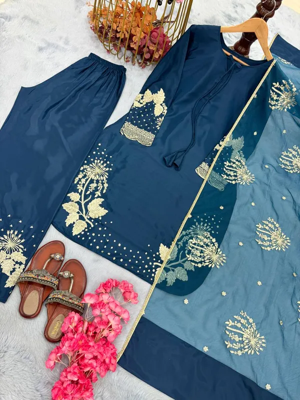 Light_Blue_Natural_Crepe_And_Cotton_Premium_Sharara_Set_For_Women