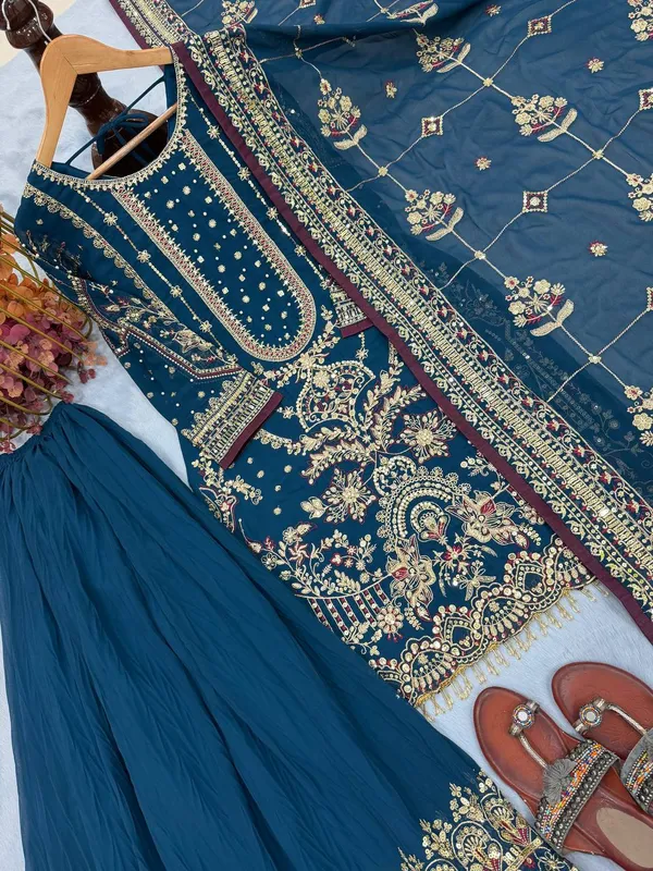 Lavender_Faux_Georgette_Premium_Sharara_Set_For_Women