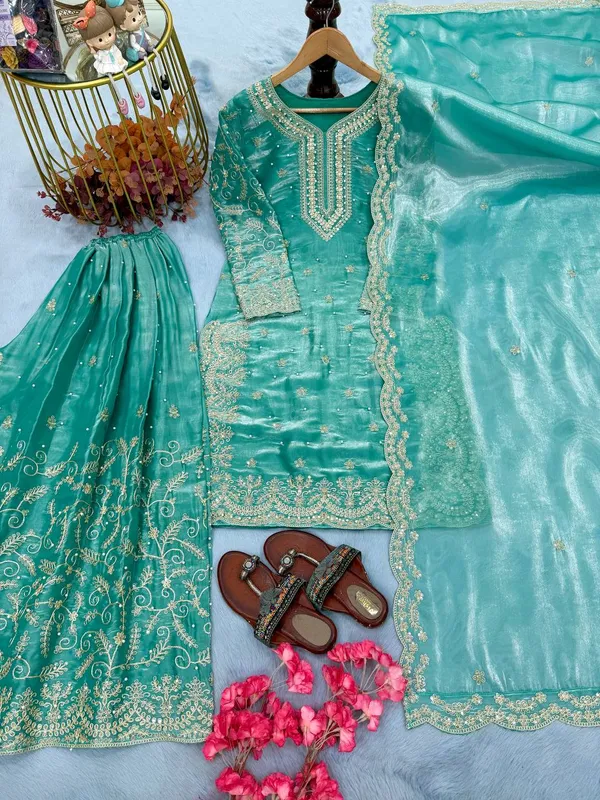 Mint_Green_Cotton_And_Silk_Premium_Sharara_Set_For_Women